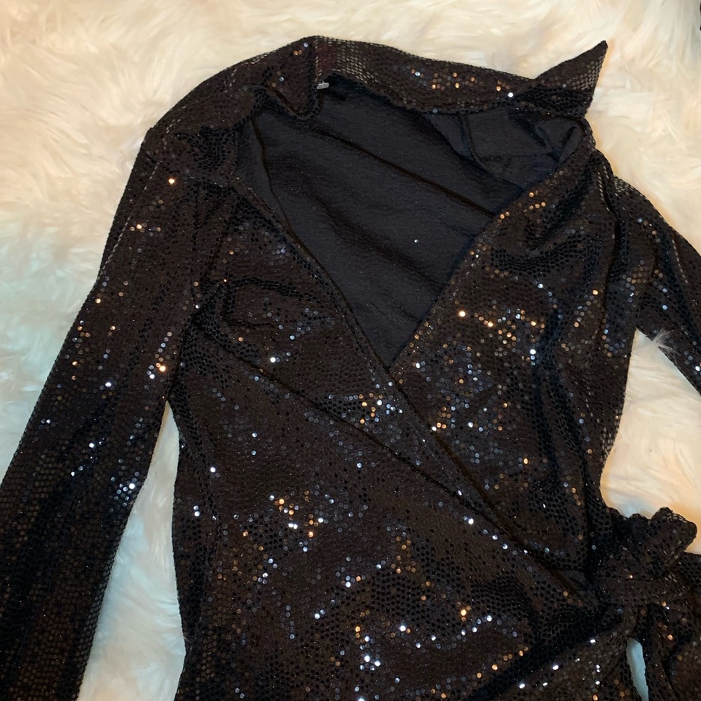 Black sequin sparkly bling dress